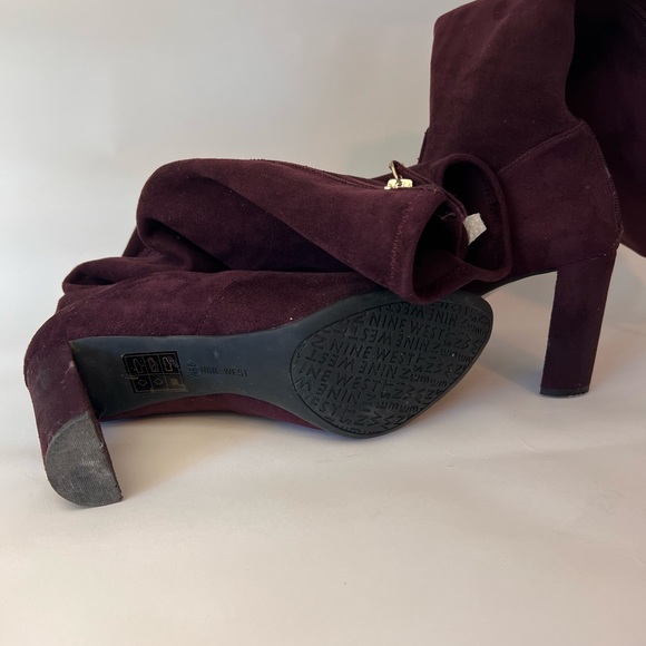 Pull on suede knee high boots - Picture 2 of 6